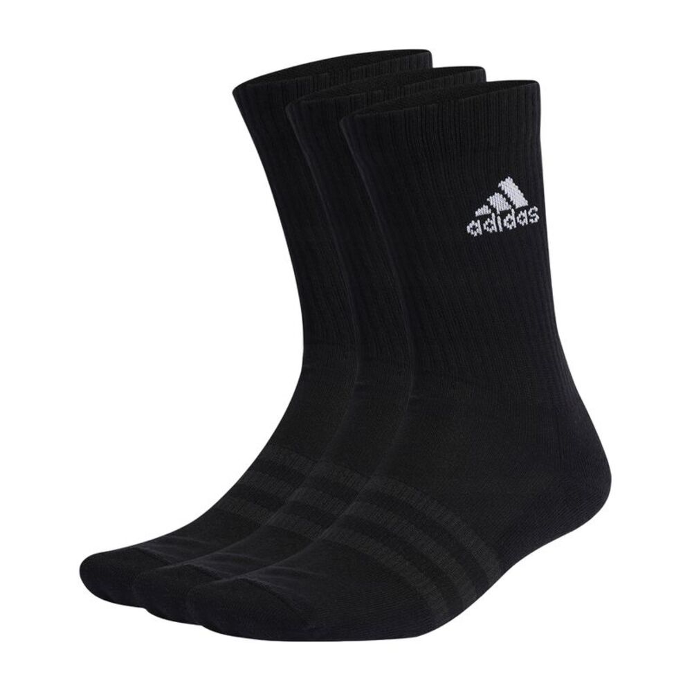 Adidas Unisex Adult Crew Socks (Pack of 3) / Black